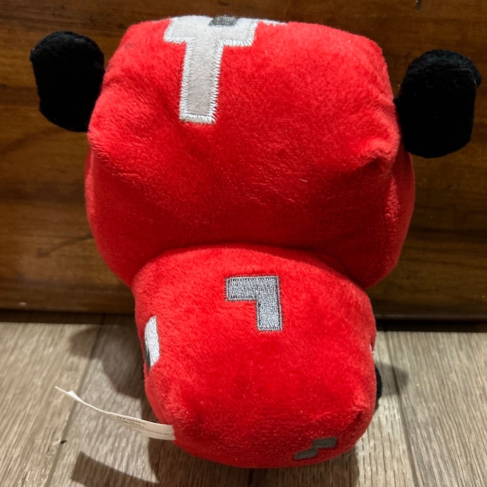MOJANG Minecraft Baby Mooshroom Red Cow Plush 5" 2013 - Picture 2 of 4